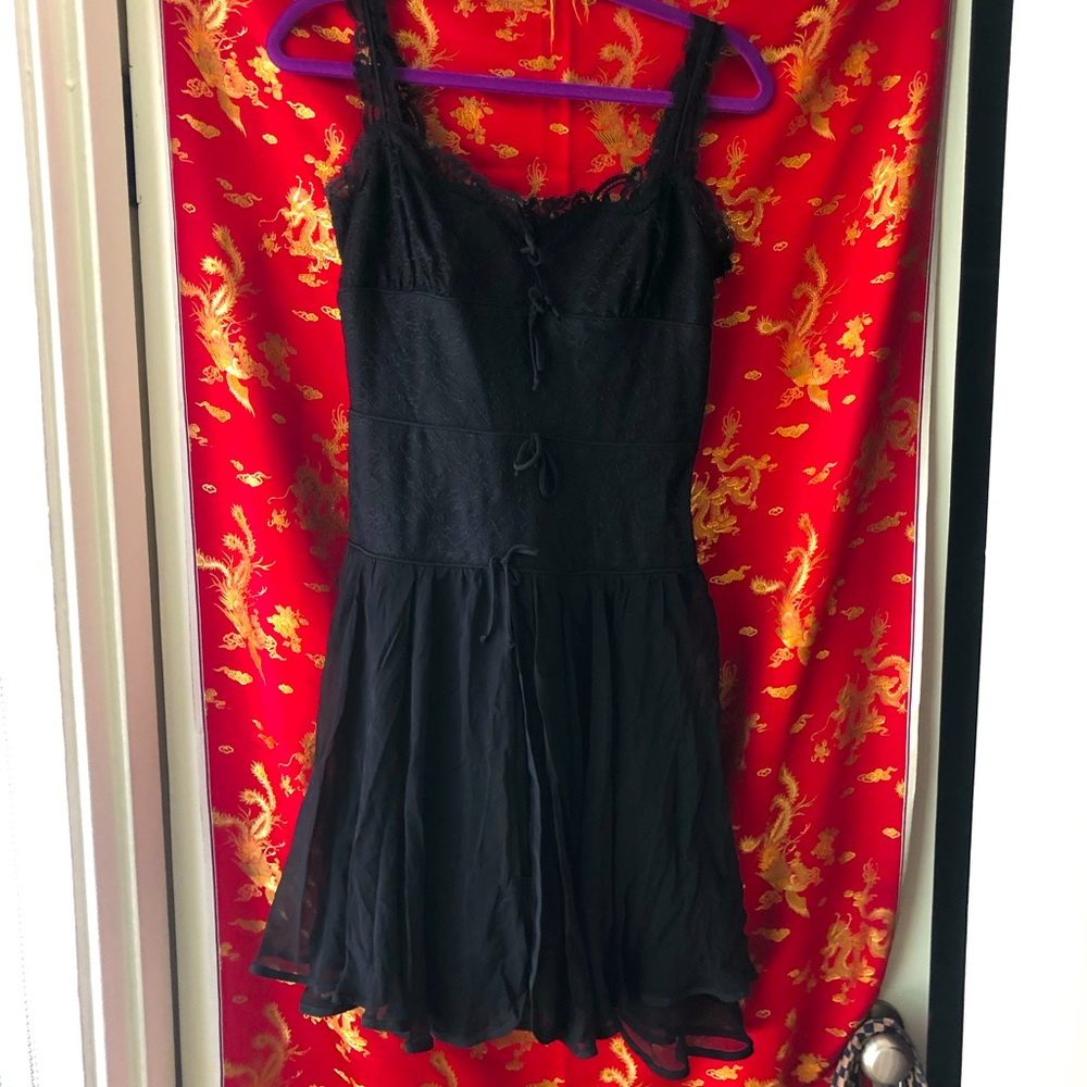 Vintage Silk and lace mini dress betsey Johnson size 8